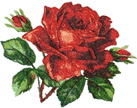 Mega Rose embroidery design