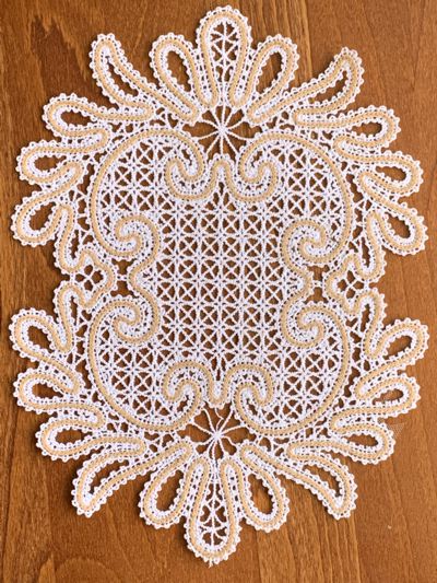 Advanced Embroidery Designs - FSL Battenberg Victorian Lace Collar