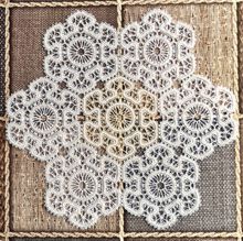 Freestanding Battenberg Hexagon Lace Doily