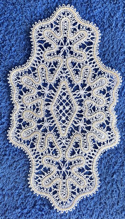 Freestanding Battenberg Lace Doily