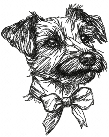 Fox Terrier with a Bow