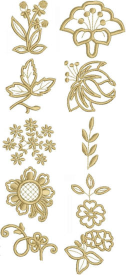 Advanced Embroidery Designs - Flower Embellishment Set