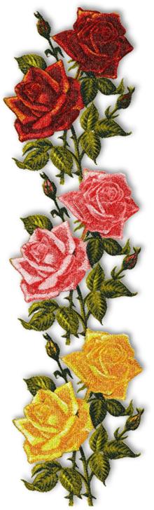 Amazing roses Free Machine Embroidery Design