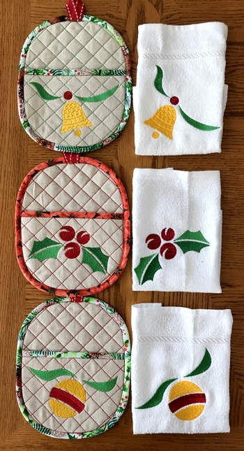Pocket Pot Holder (In-the-Hoop), Machine Embroidery Designs