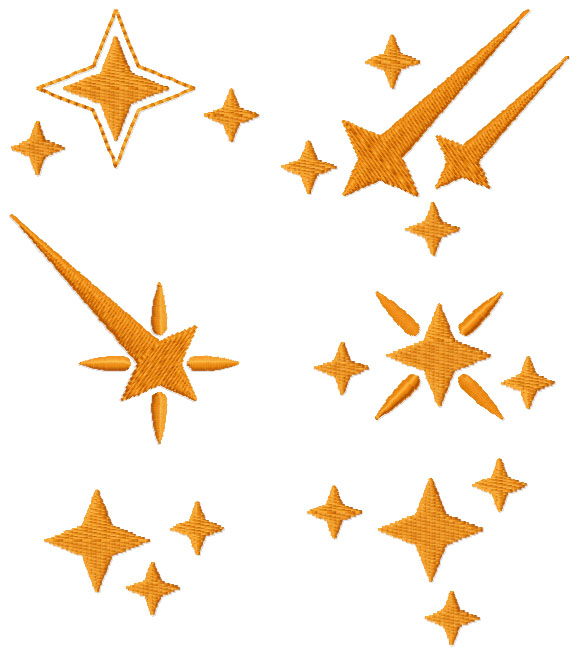 Advanced Embroidery Designs - Small Star Set