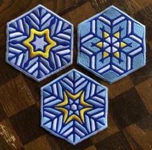 Snowflake Coasters In-the-Hoop (ITH) Set Machine Embroidery Design