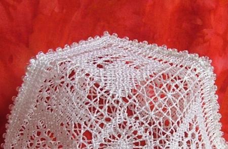 Free-Standing Bobbin Lace Square image 5