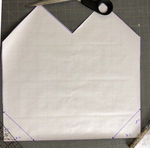 Lining pattern on the paper.