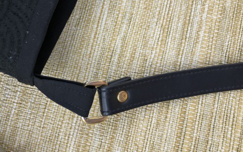 The loops with the handle attached to the purse.