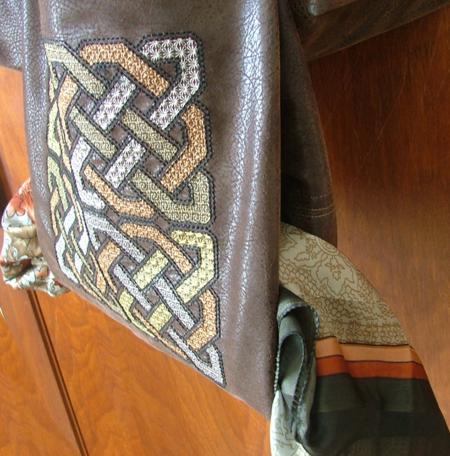 Shoulder Strap Bag and Tote Bag with Celtic Quilt Blocks image 8